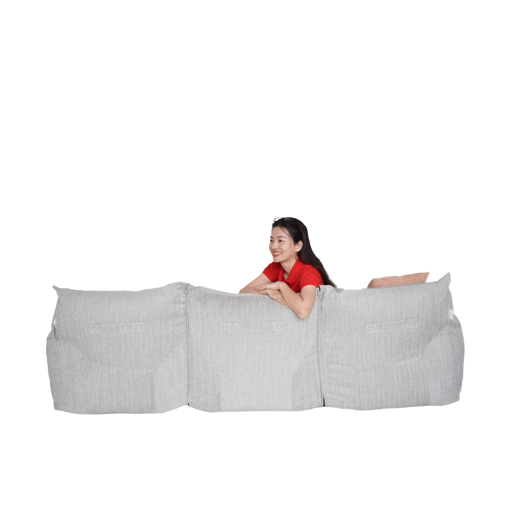 Sofa Lười 3 Chỗ Corolina - Chất Liệu Vải Bố - Kích thước 70cm x 200cm x 75cm - The Beanbag House