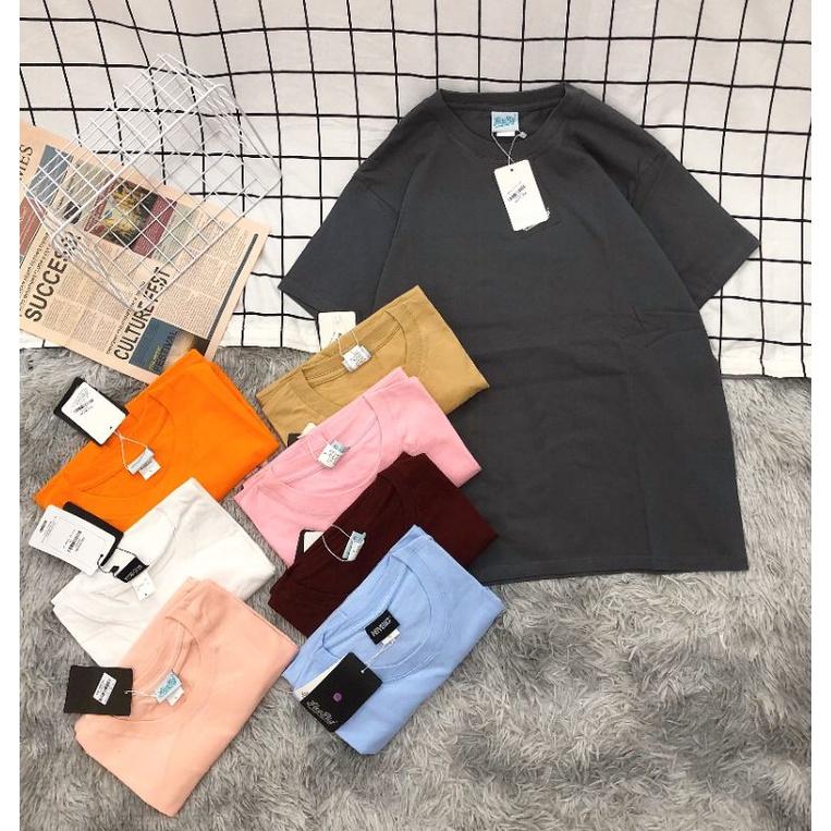 Áo thun trơn basic nhiều màu siêu đẹp 100% cotton mềm mịn ulzzang - ẢNH THẬT