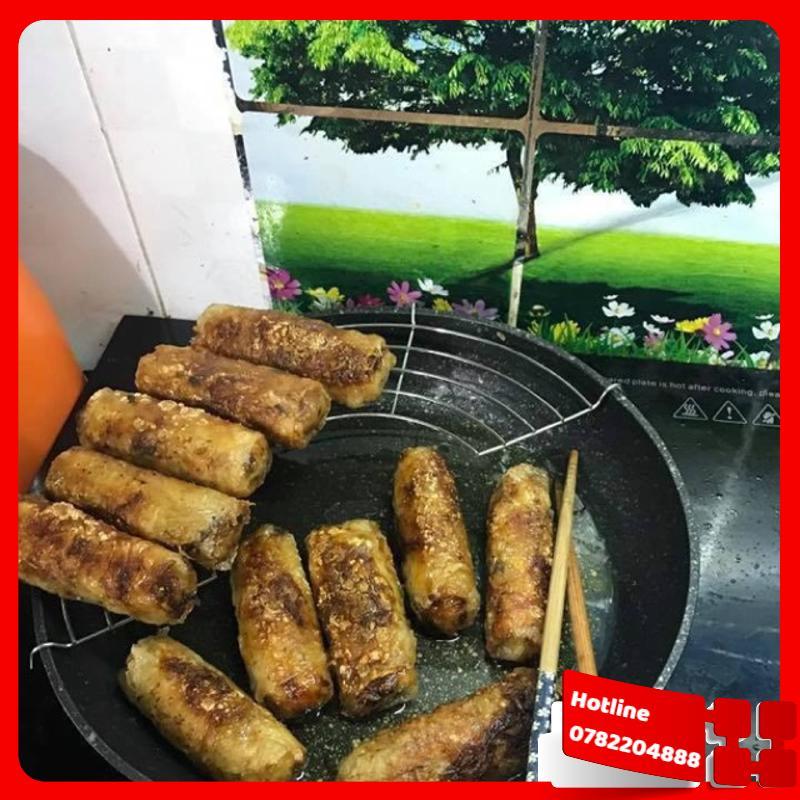 Vỉ Gác Chảo Để Đồ Chiên Cỡ To Bằng Inox - Loại Tốt