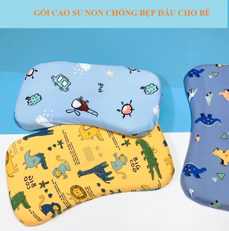 Gối cao su non chống méo, bẹp đầu cho bé