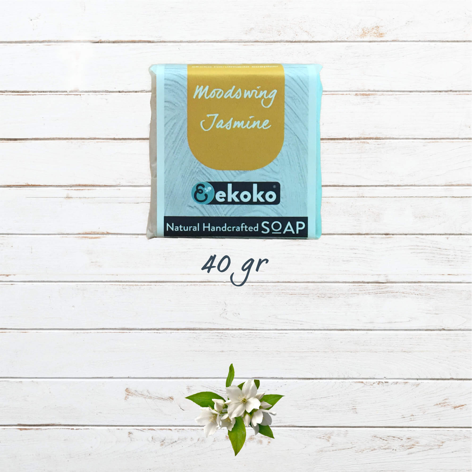 Xà phòng tự nhiên hương Nhài với cánh Nhài khô - Handmade soap Moodswing Jasmine