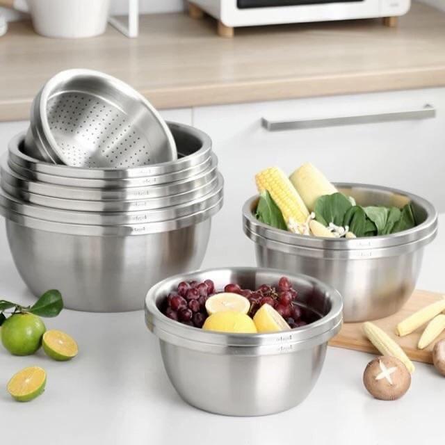 Combo 3 CHẬU INOX SÂU LÒNG SIÊU DÀY