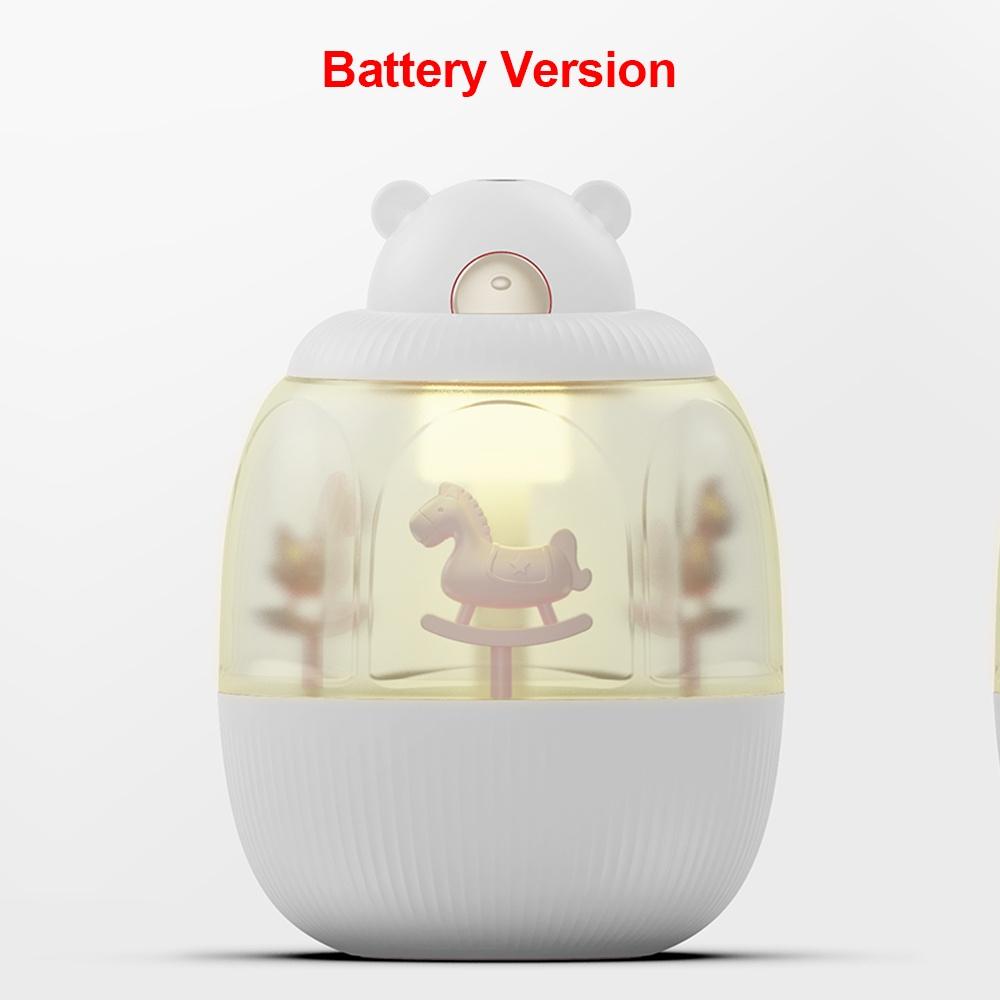 3 In 1 Ultrasonic Air Humidifier With Carousel Music Box Diffuser Mist Maker 320ml