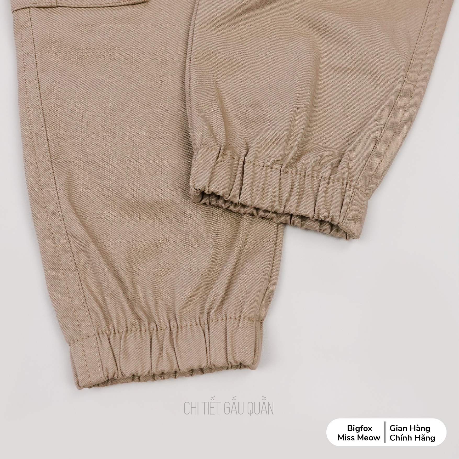 Quần dài kaki bé trai Bigfox Miss Meow size đại, jogger túi hộp, đi học cỡ 5,9,11 tuổi 30kg 40kg