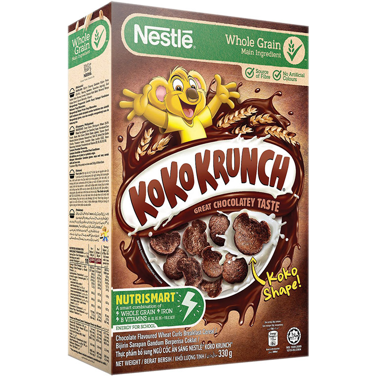 Ngũ cốc ăn sáng Koko Krunch (hộp 330g) [Tặng 1 tập tô màu thần kỳ giao mẫu ngẫu nhiên]