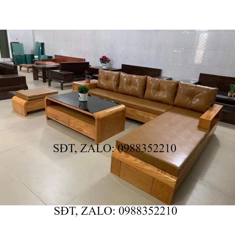 Sofa Gỗ Bộ To Cho Phòng Khách Lớn - Có Đệm