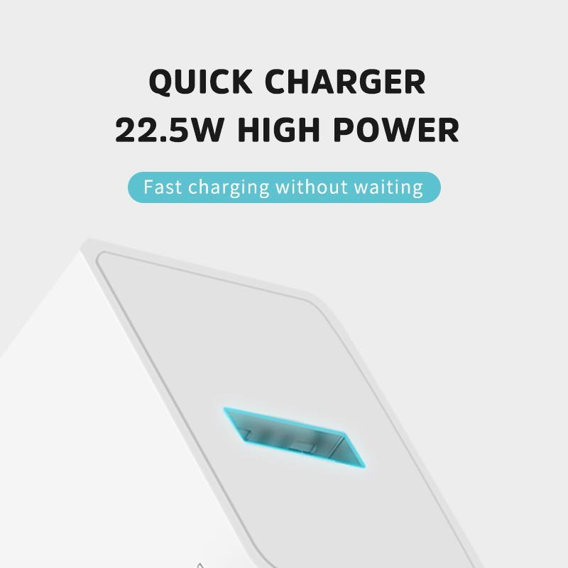 Củ Sạc Nhanh Kivee 22.5W 5A USB 100-240V cho iPhone Huawei Xiaomi Samsung OPPO vivo-Hàng chính hãng