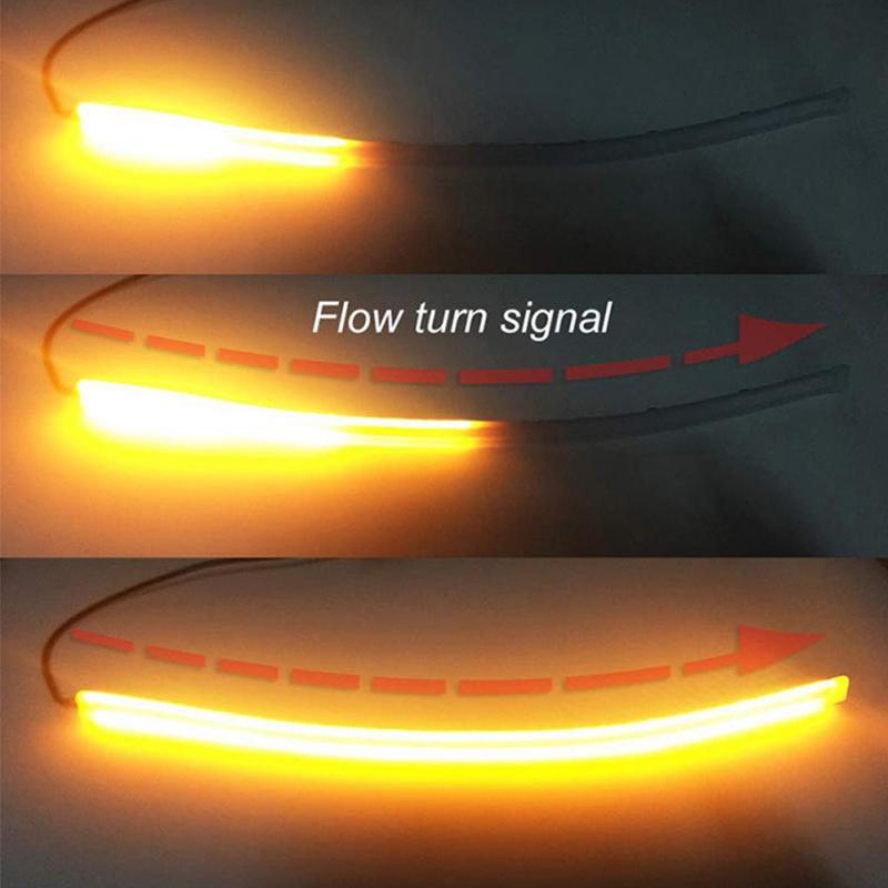 1 Cặp Đèn LED xi nhan ô tô mí DRL Cho Xe Ô Tô chất liệu Ống cao su Mềm Dẻo Đèn Tín Hiệu Rẽ xi nhan chống thấm nước
