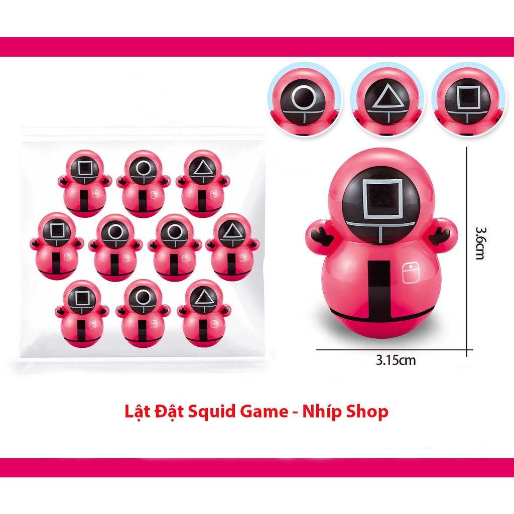 Combo lật đật mini Squidgame trò chơi con mực, lật đật ông già noel