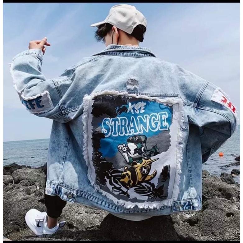 Áo khoác jeans Hình 3D strange sumisu shop