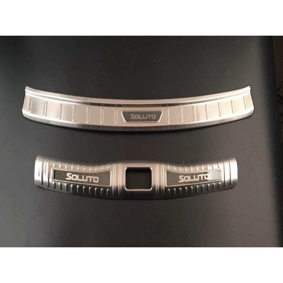Chống trầy cốp trong, ngoài xe Kia Soluto 2018-2023 inox cao cấp sáng bóng