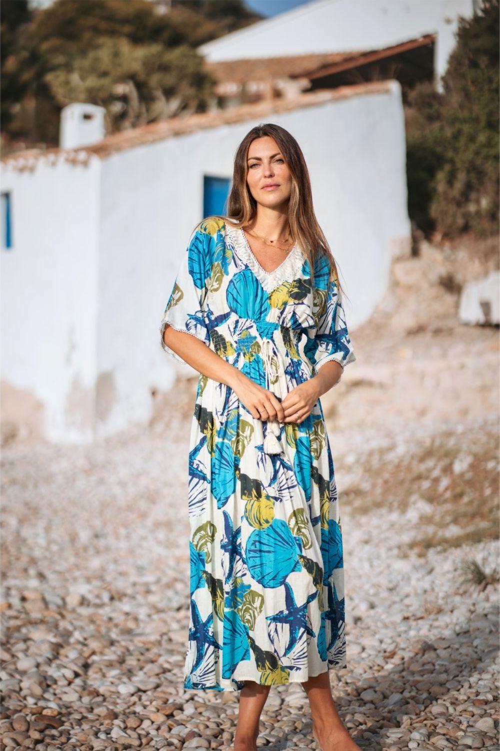 Maxi Cotton Phối Ren Isla Bonita