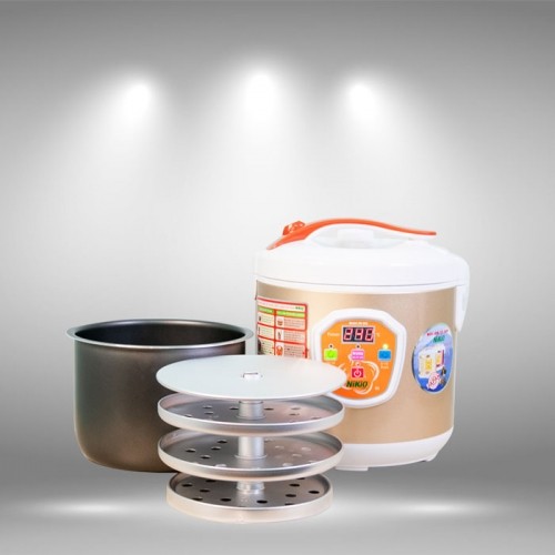 Máy (Nồi) Làm Tỏi Đen Nikio NK-686 - Công Nghệ Làm Tỏi Tự Động Nhật Bản, Thời Gian Làm Tỏi Và Sấy Khô Tùy Chỉnh Linh Hoạt Giúp Tỏi Thơm Ngon, Giàu Chất Dinh Dưỡng - Dung Tích 6 Lít, Làm Được 2Kg Tỏi - Cafe Sữa - Vàng Gold