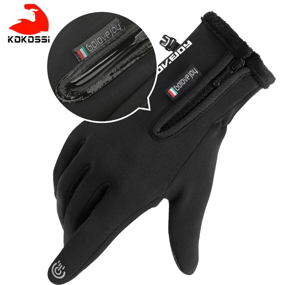 KoKossi 1 Mùa Đông Chống Trơn Trượt Cảm Ứng Ngoài Trời Găng Tay Câu Cá 2 Cắt Ngón Tay Găng Tay Thể Thao Nam Găng Tay Xe Đạp Nhiệt ấm Áp