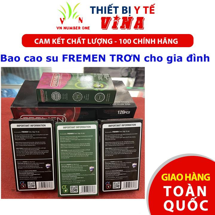Rẻ vô địch - Bao cao su gai FREMEN - Bao cao su trơn FREMEN Công nghệ Nhật Bản - Bảo Vệ An Toàn Hộp 10 cái