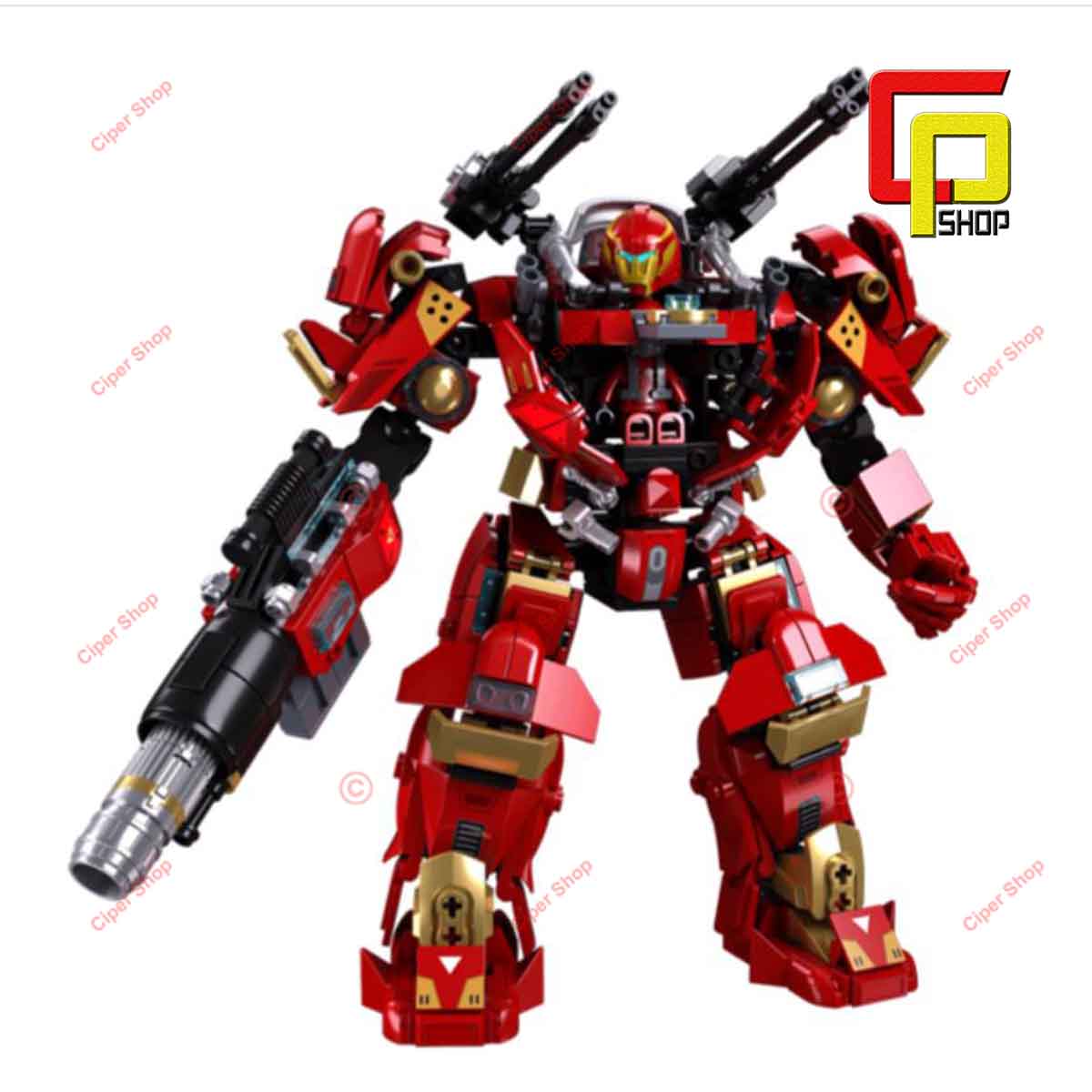 Mô hình lắp ráp M38-B1181 Robot The lone Hulk - Figure Robot The lone Hulk Sluban