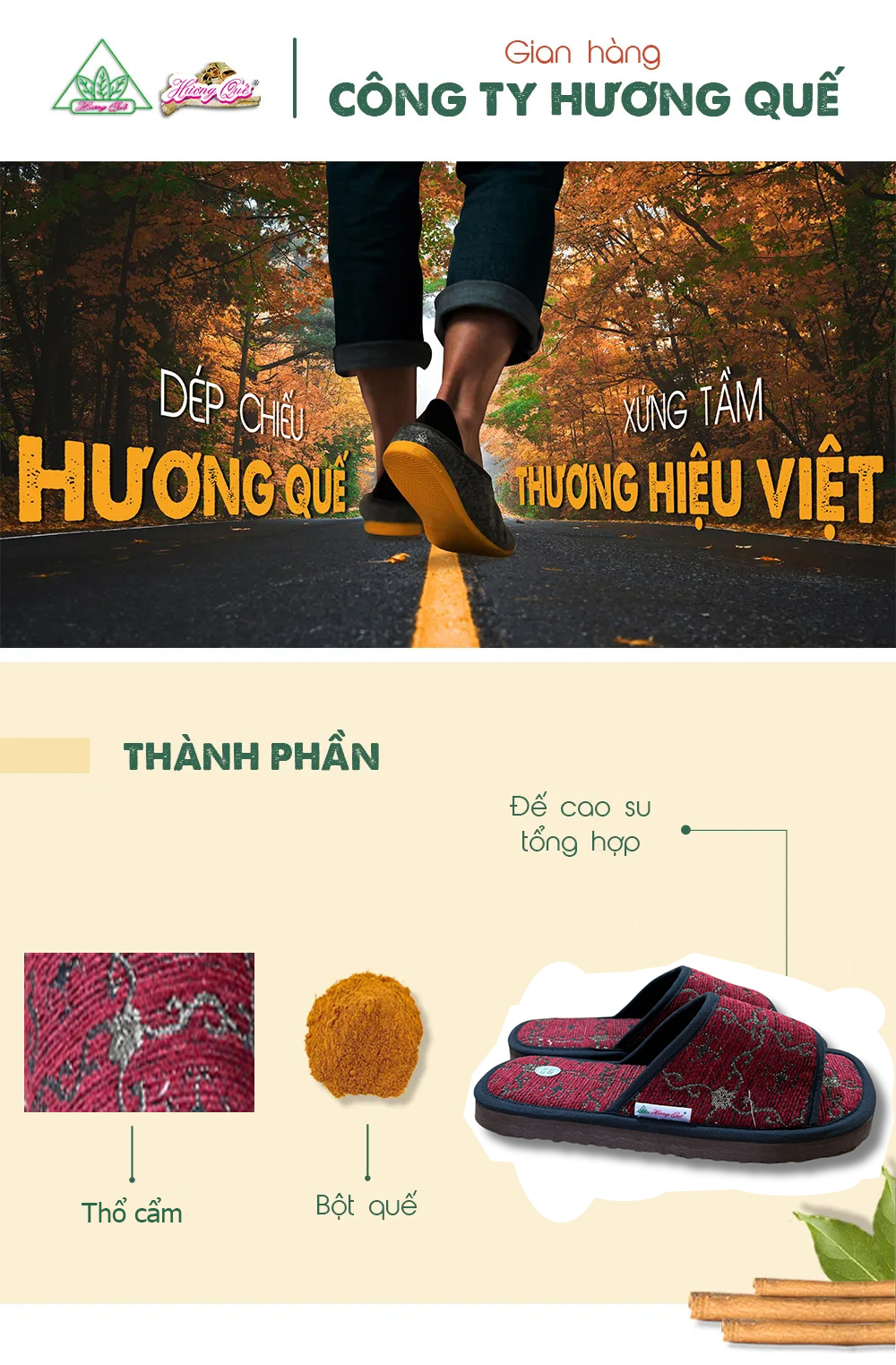 Dép quai ngang đi trong nhà Hương Quế DQN-10 thích hợp mang trong nhà, trong văn phòng