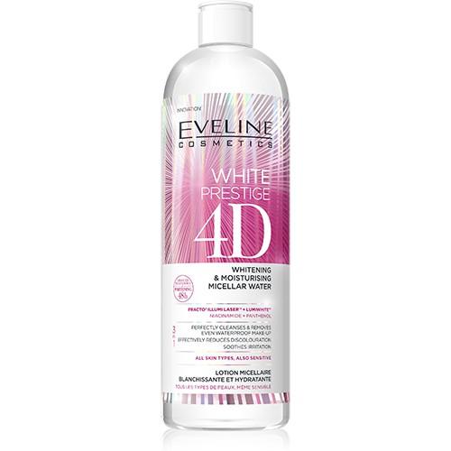[TẶNG 1 gel rửa mặt Eveline] Nước tẩy trang làm trắng và dưỡng ẩm da Eveline White Prestige 4D 500ml