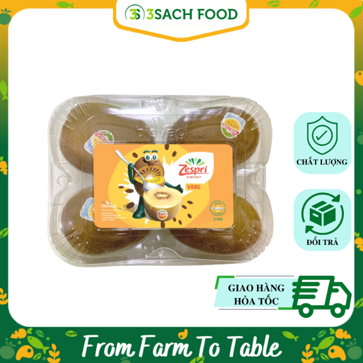 Kiwi vàng Zespri NZL hộp 4 trái