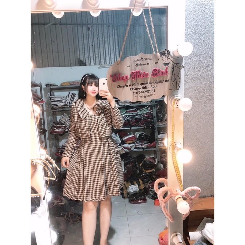 Đầm bố kèm áo vest