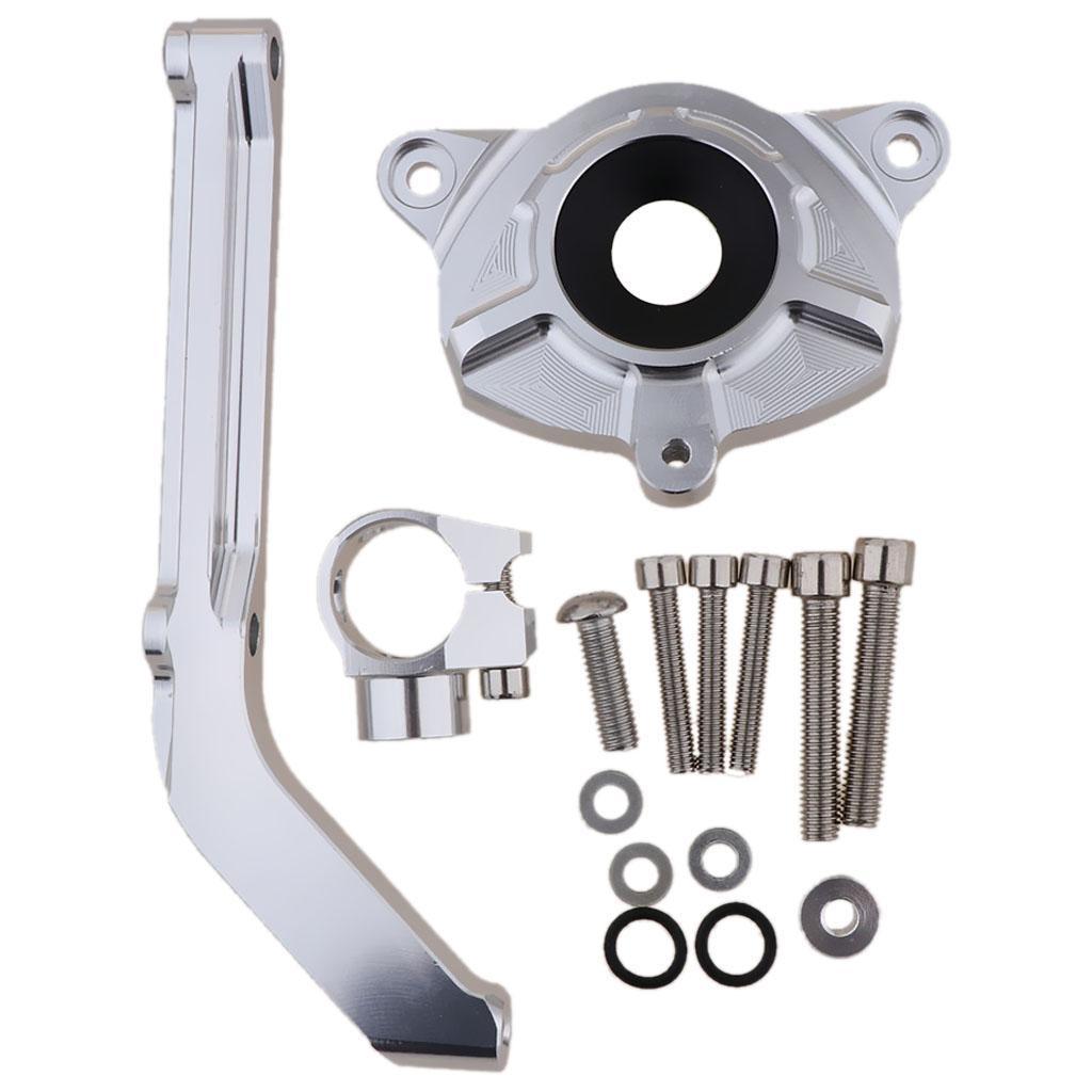 Aluminum Steering Damper Stabilizer, Steering Damper with Mounting Bracket Kit for Kawasaki Z1000 2014-2016
