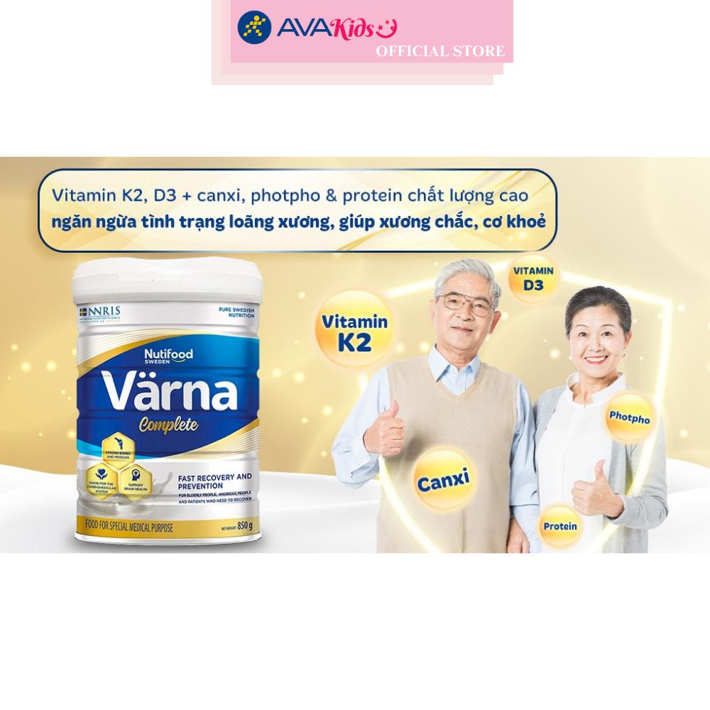 Sữa bột người lớn Nutifood Varna Complete hương nhạt thanh 850g
