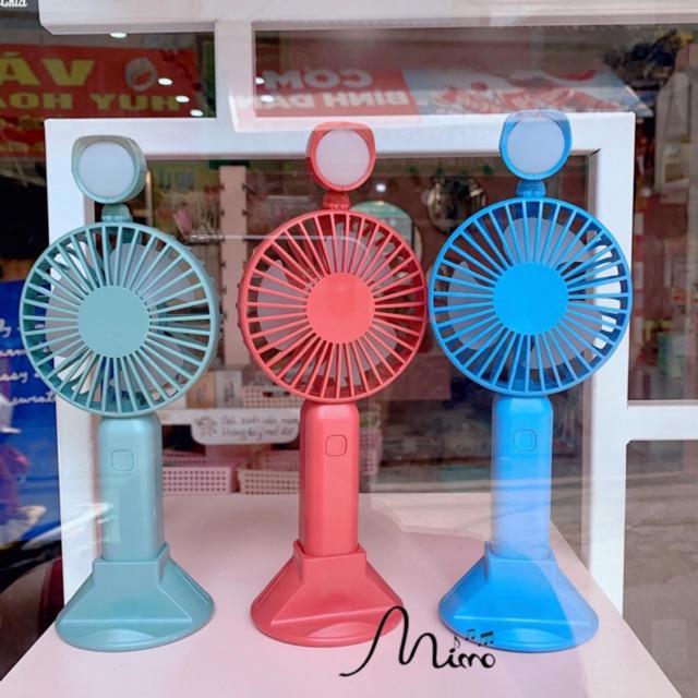 Quạt tích điện cầm tay mini quạt sạc điện cầm tay kèm đèn Lamplight Fan siêu mát siêu đẹp