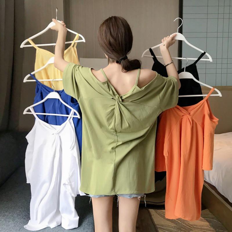 Áo Thun Tay Ngắn Dáng Rộng Thiết Kế Đơn Giản Hợp Thời Trang