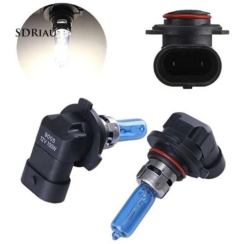 2 Đèn pha Halogen 9005/HB3 6000K 100W 12V chất lượng cao