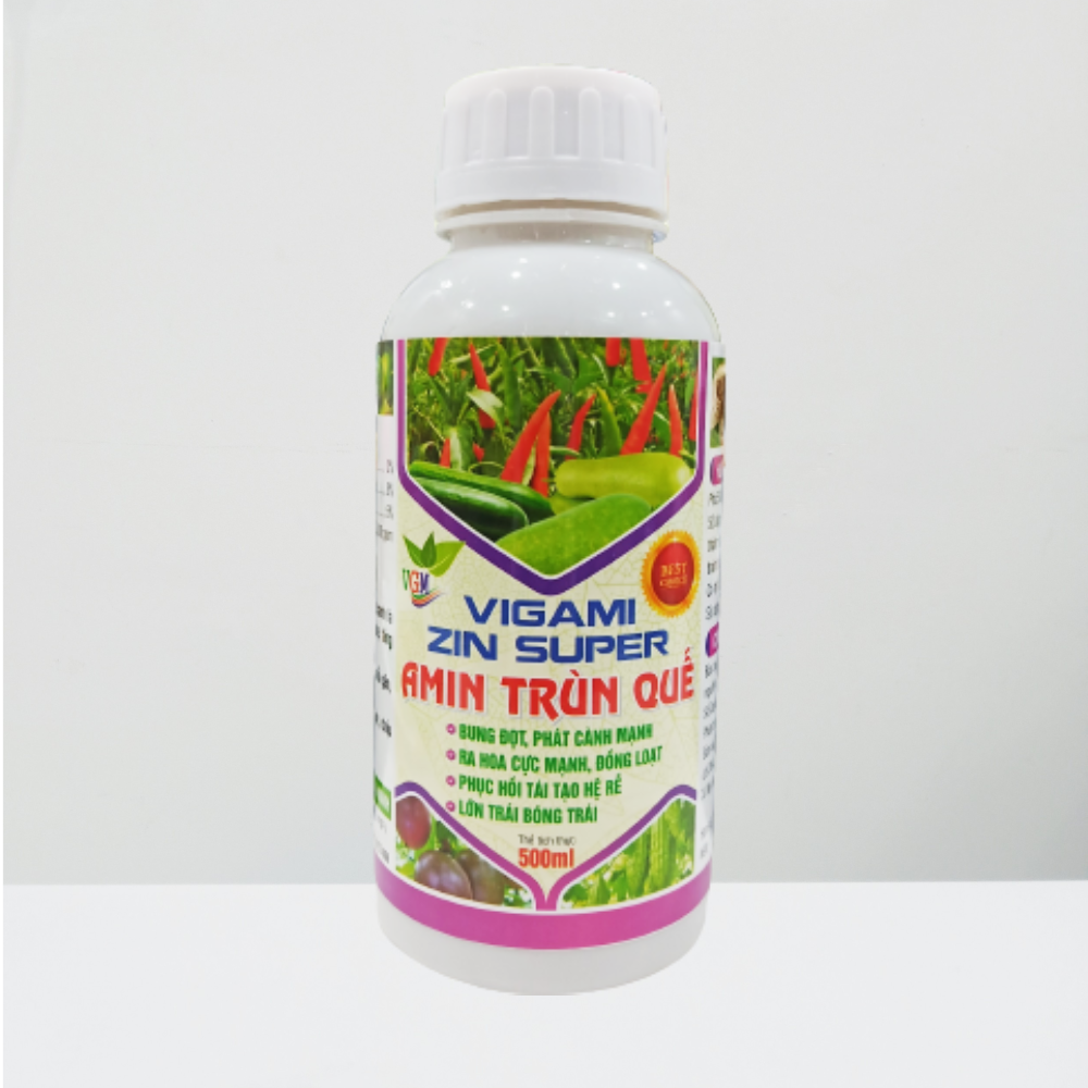 Phân bón Vigami Zin Super Amin Trùn Quế 500ml