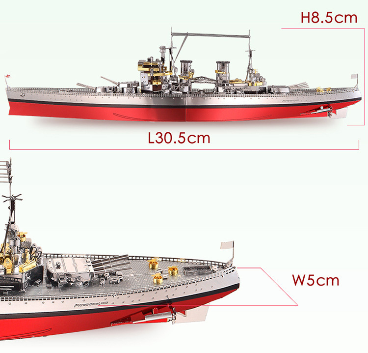 Mô hình thép 3D tự ráp tàu chiến HMS Prince of Wales