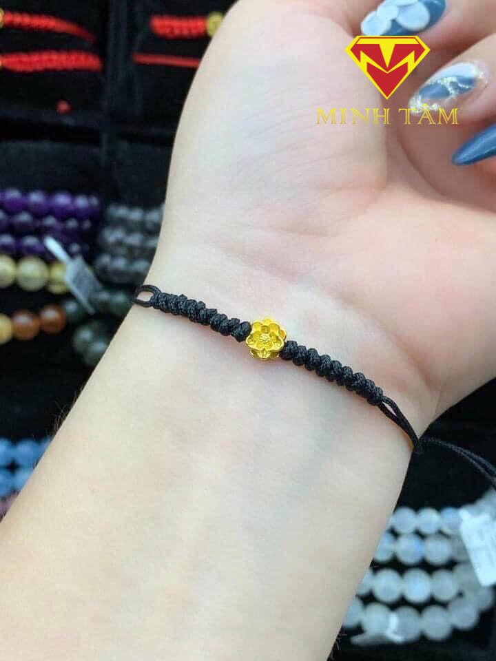 Charm sen 24k size mini,Charm sen v.àng 24k xâu vòng-Minh Tâm Jewelry