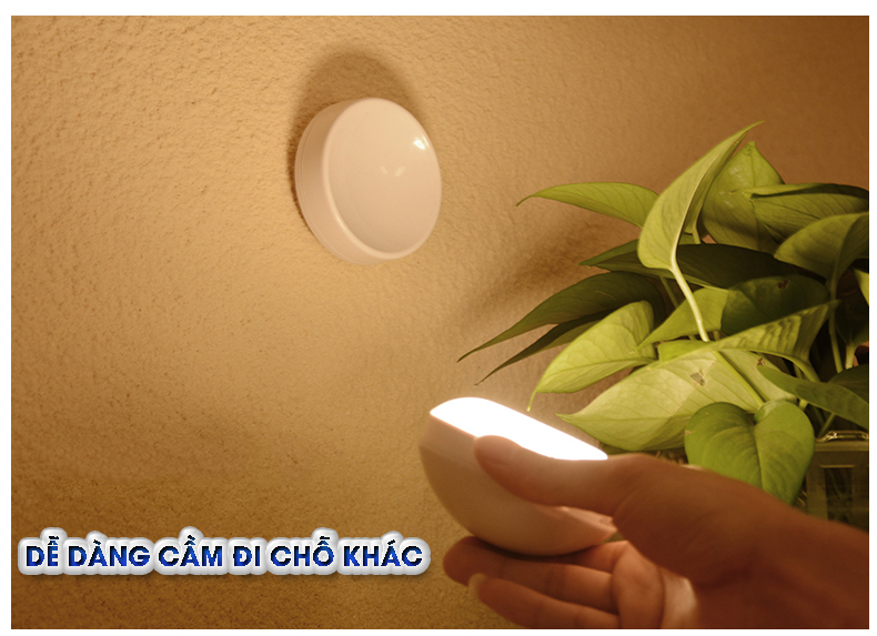 Đèn LED cảm ứng, cảm biến thông minh không dây, Pin sạc, nhận diện người có nam châm gắn tường xoay 360 độ làm đèn học, cho phòng ngủ, nhà vệ sinh, cho tủ quần áo, cầu thang, ban công, hành lang - MH2011