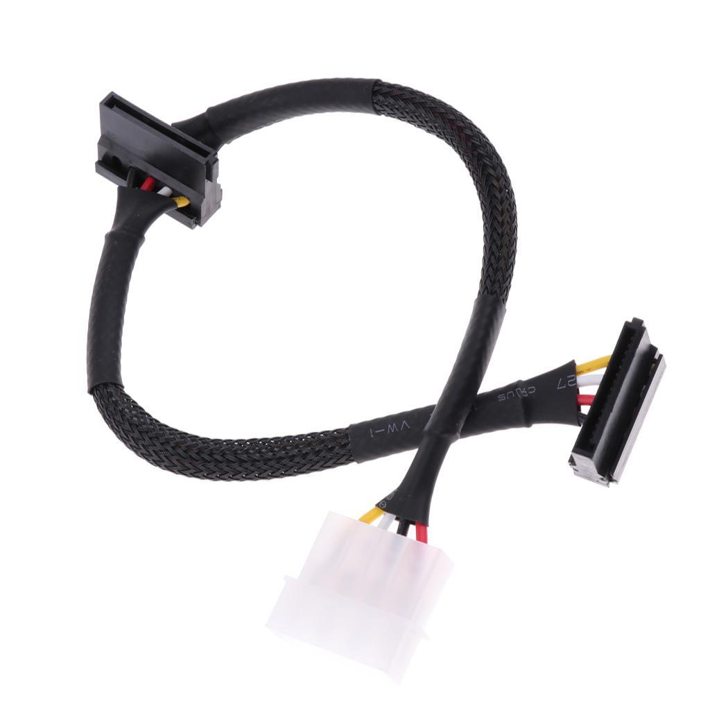 24-Inch 4-Pin  Male To 2 15-Pin  II Female