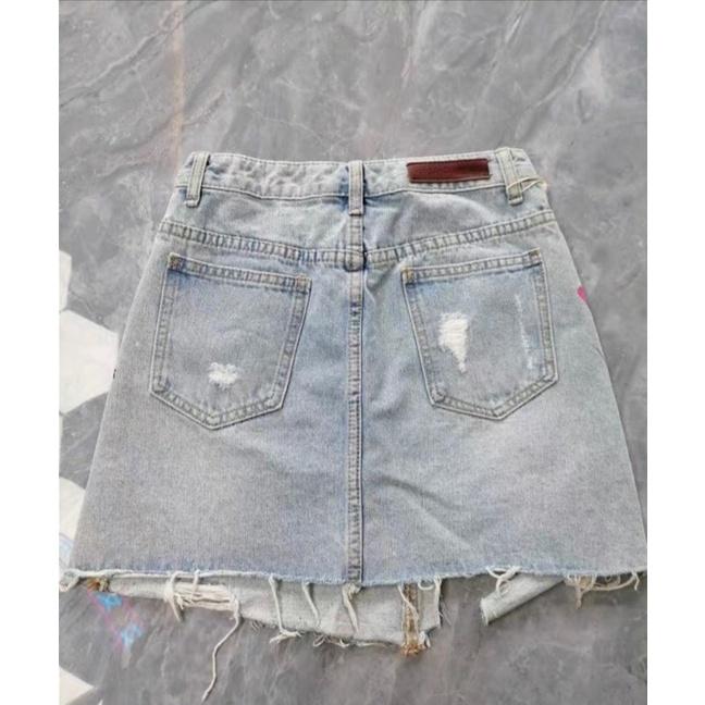 Chân váy cho bé gái phối đồ phong cách size 12-40kg chất jeans mềm mát