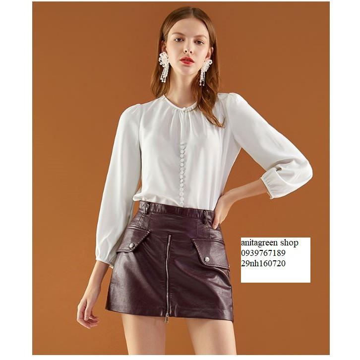 Nh160720-SƠ MI NỮ CÔNG SỞ ĐÍNH NÚT