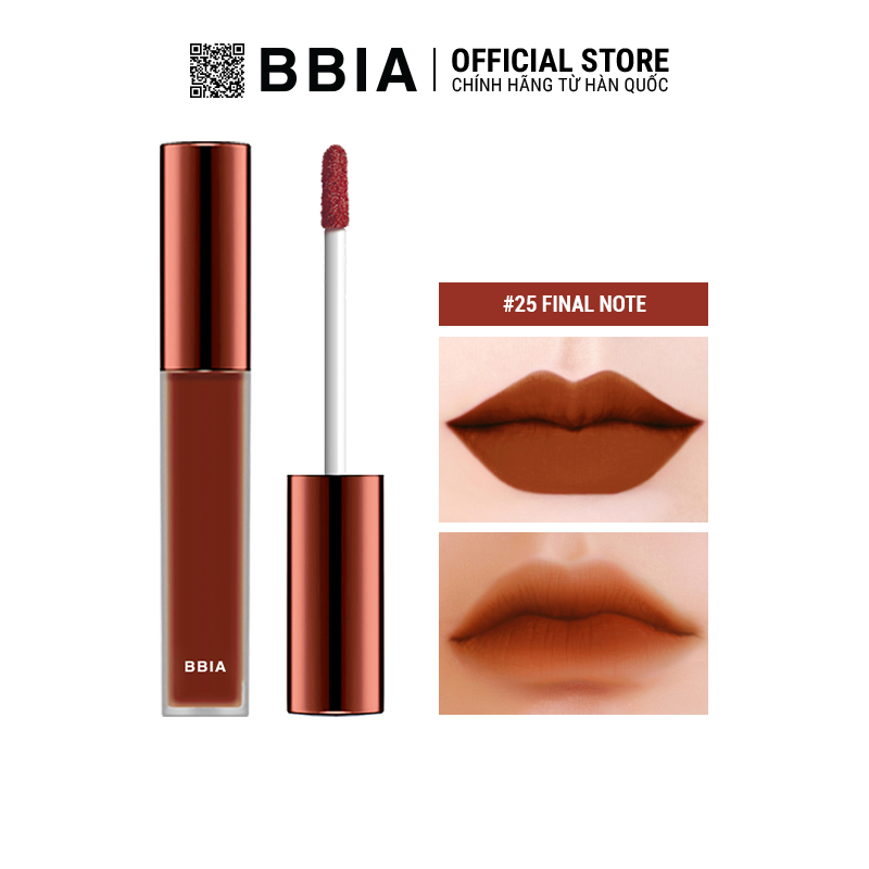 Son Kem Lì Bbia Last Velvet Lip Tint - 25 Final Note 5G Màu Cam Nâu Đất
