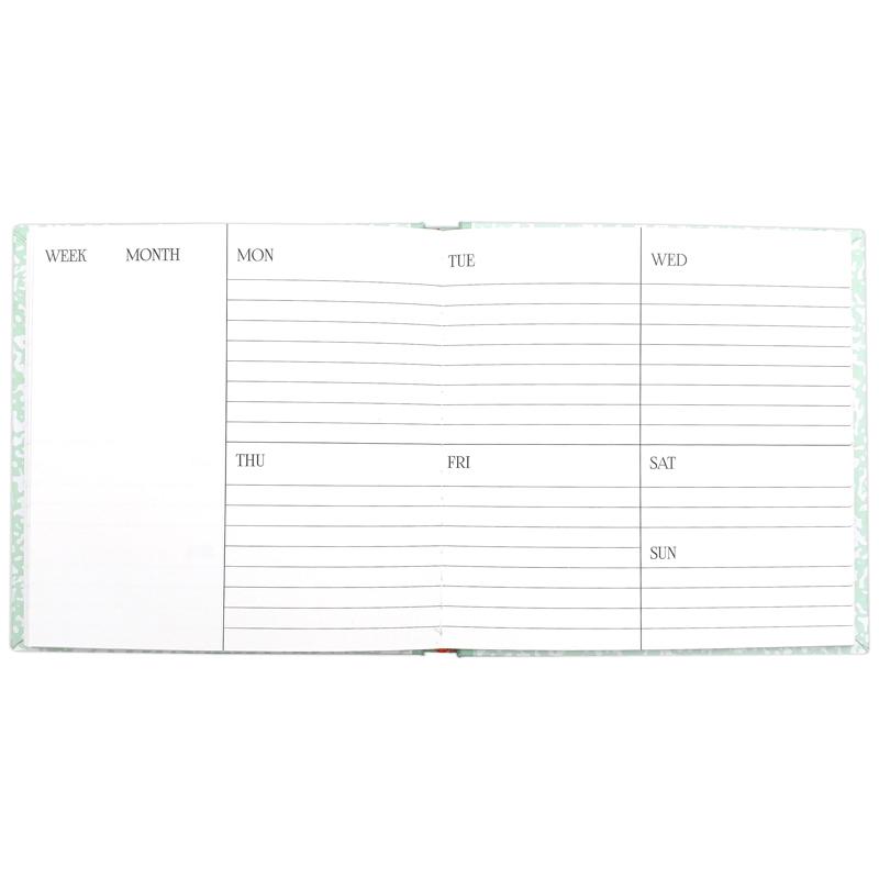 Sổ Weekly Plan Khổ Vuông 144 Trang 130gsm + Kèm Sticker Composition Collection - Crabit Notebuck 1595 - Xanh Mint