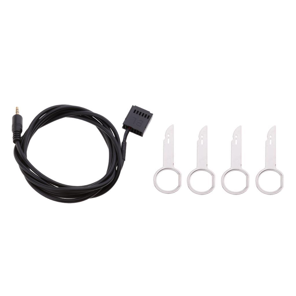 Car 3.5mm Male AUX Audio Radio Interface Adapter Cable for Focus