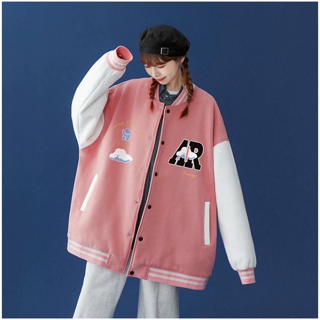 Áo Khoác Hoodie, Áo Khoác Nỉ Nam Nữ Dày Dặn Form Unisex In Họa Tiết Chữ AR Phối Nút Bấm Siêu Đẹp Hot Trend