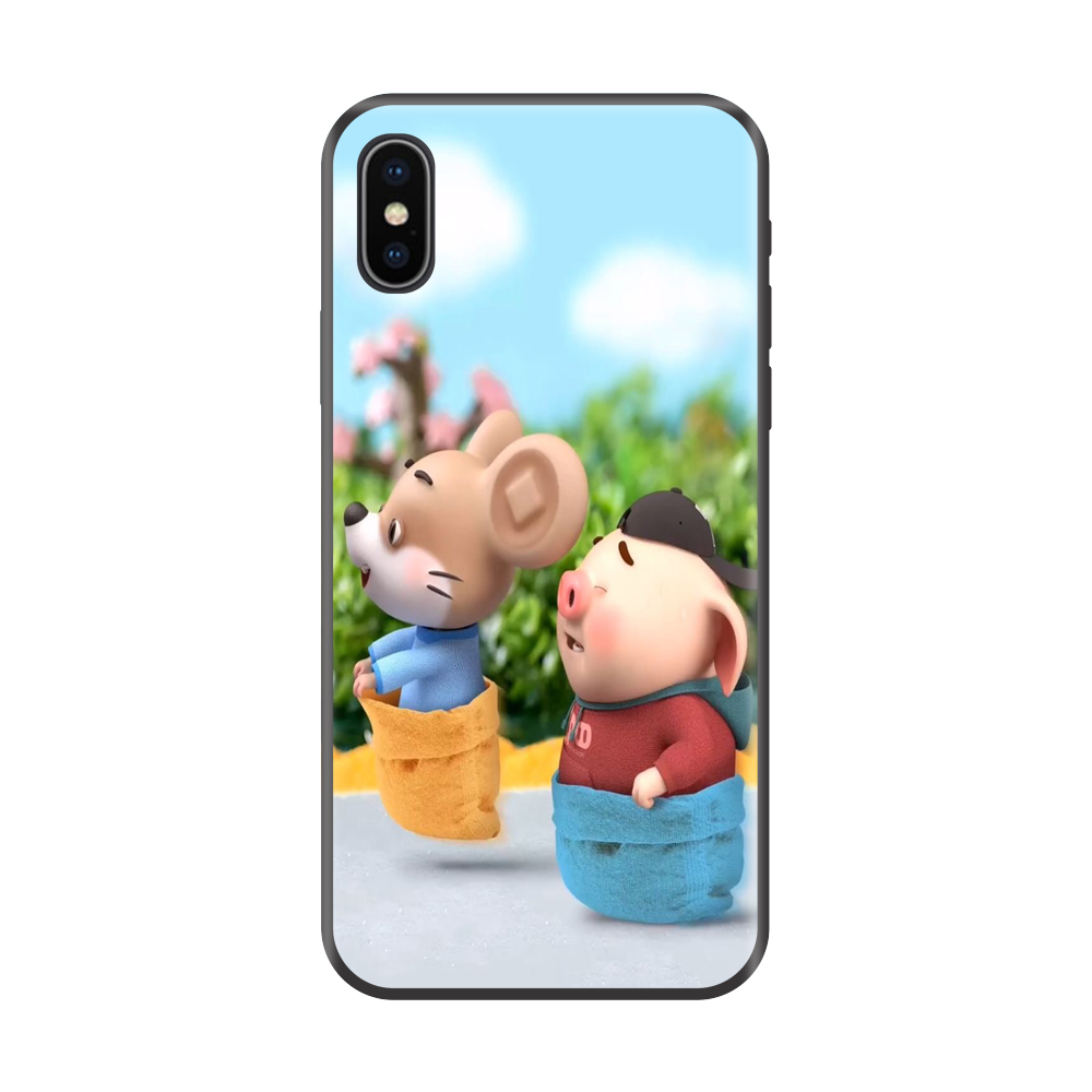 Ốp lưng TPU viền dẻo cho điện thoại IPHONE XS Hình Chuột Tết 2020 Mẫu 05