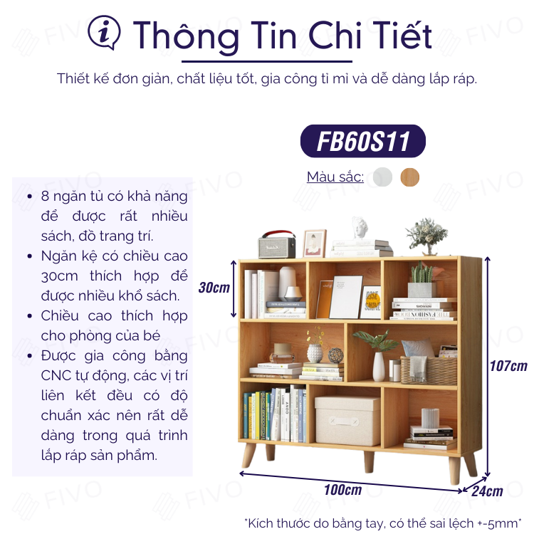 Tủ Sách Gỗ MDF thiết Kế Hiện Đại Giá Rẻ