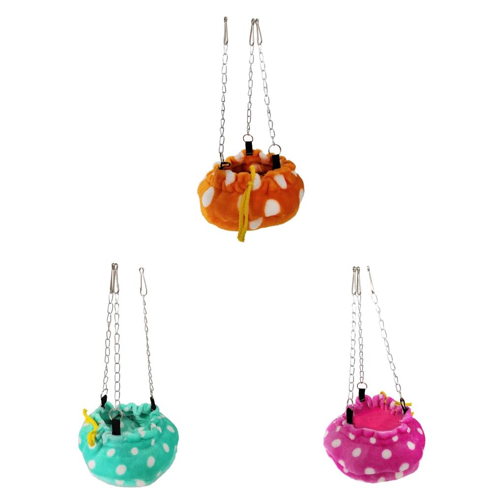 Set of 3 Pet Hamster Ferret Rat Squirrel Hammock Small Animals Hanging Swing Toy