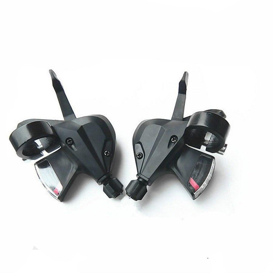 2pcs 3 / 8 Speed Switch MTB Bicycle Shifter Levers Brake With Shift Cable Bike Cycling Disc Handle Bicycle Accessories Hot