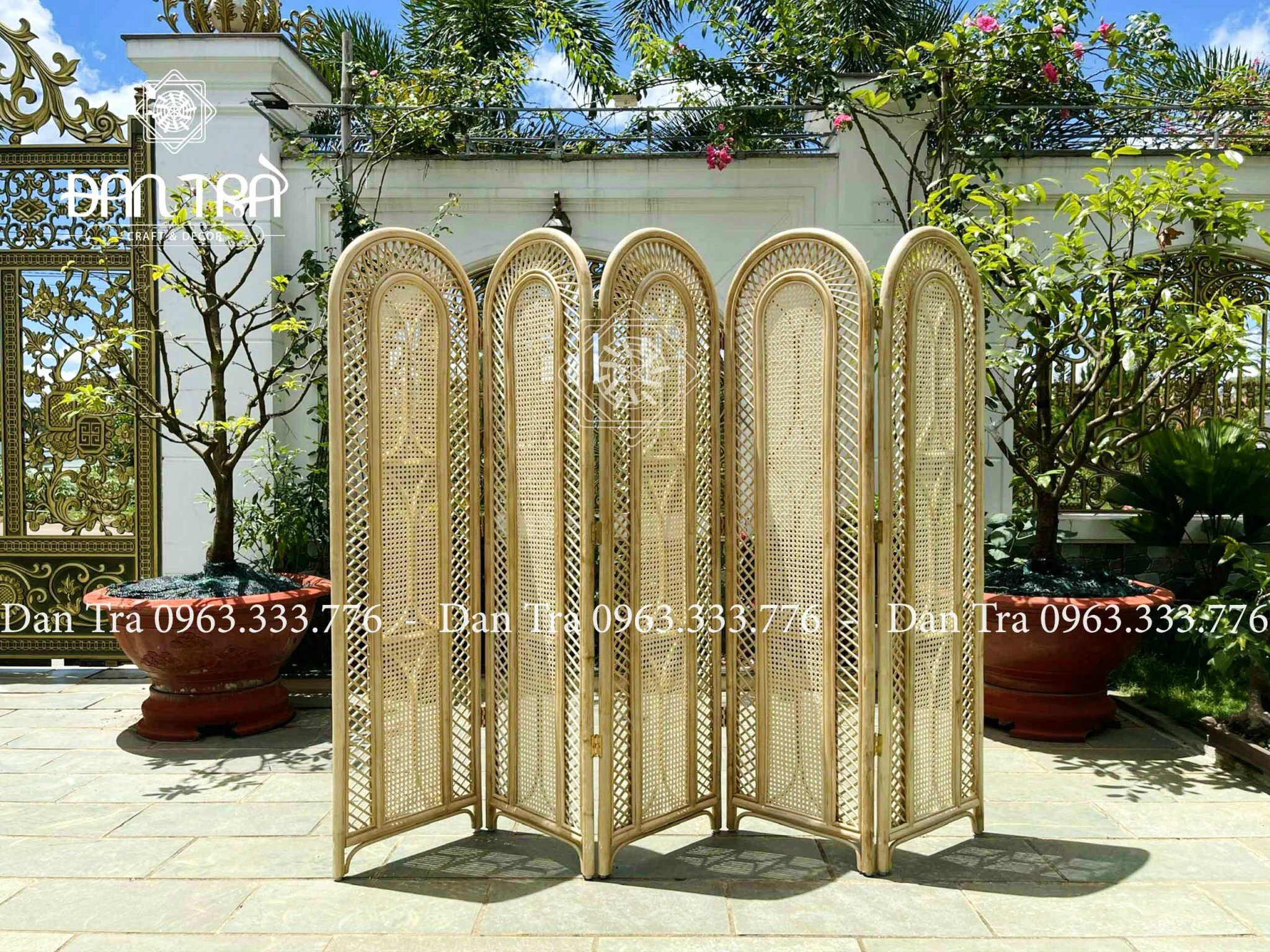 [LOẠI 1- GIÁ XƯỞNG] Vách Ngăn Mây Hoạ Tiết Mắt Cáo - Bình Phong Mây Tre Decor Phòng - Xưởng Nội Thất Mây Tre