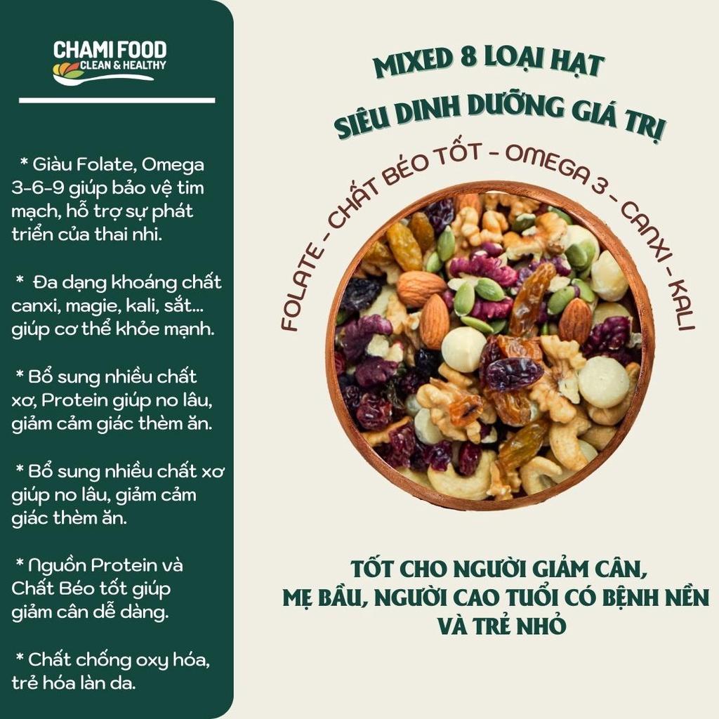 Hạt Dinh Dưỡng Mix Chami Food 8 Loại Siêu Hạt 500g Loại 1Granola Ăn Kiêng Ngũ Cốc Giảm Cân Tốt Cho Bà Bầu, Eat Clean