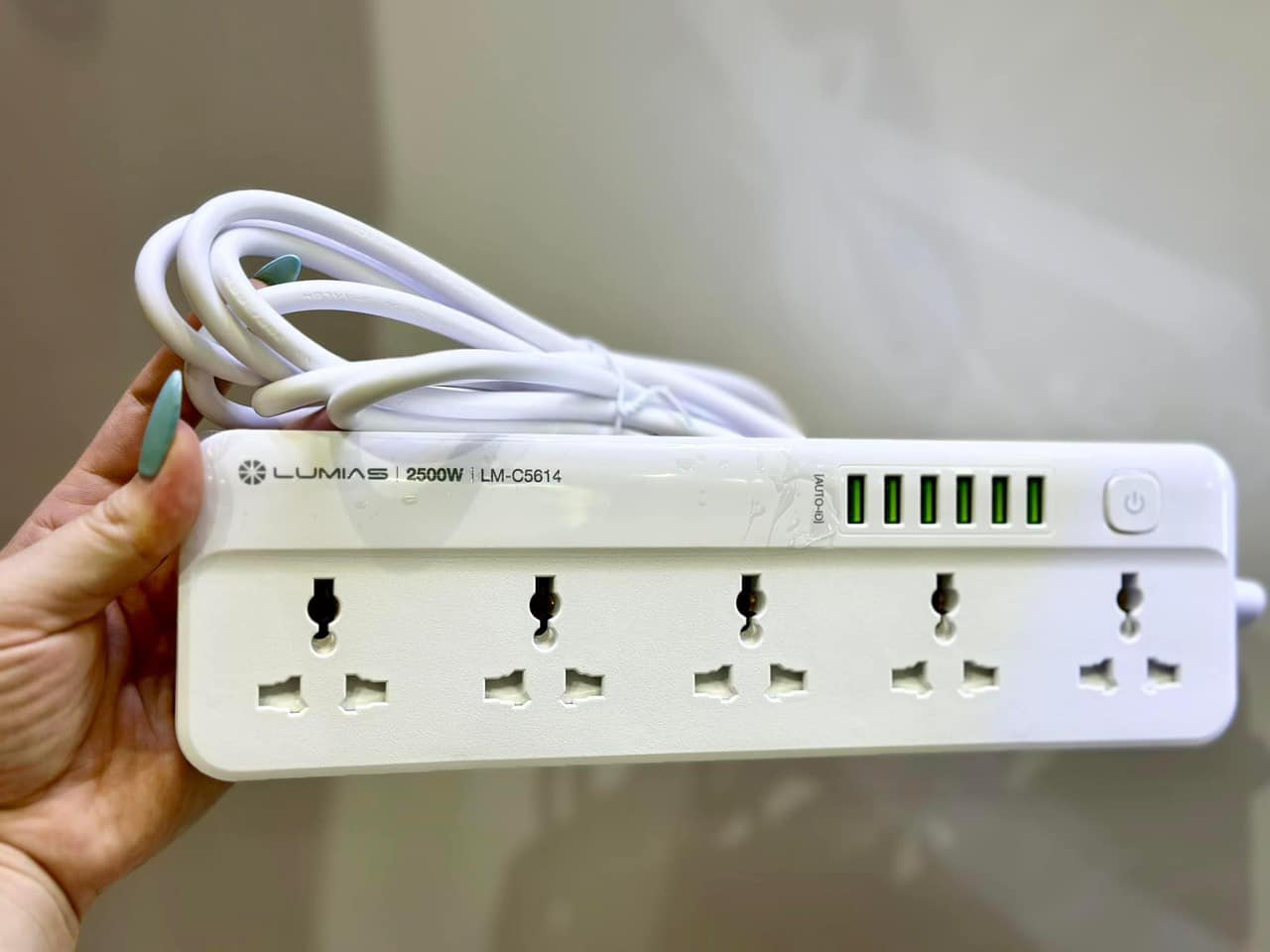 Ổ cắm điện đa chân công suất lớn nhà Lumias dây dài 3m Hàng chính hãng