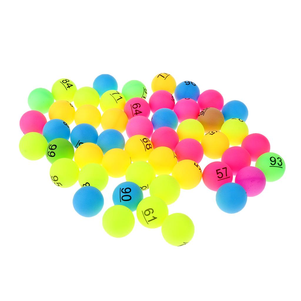Set of 40 Multi Color Table Tennis Ball Pong Balls Training Aid