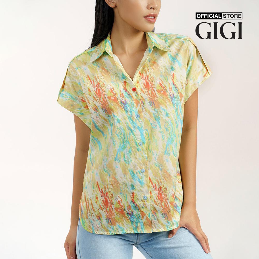 GIGI - Áo sơ mi nữ phom suông tay ngắn thanh lịch G1108T221243