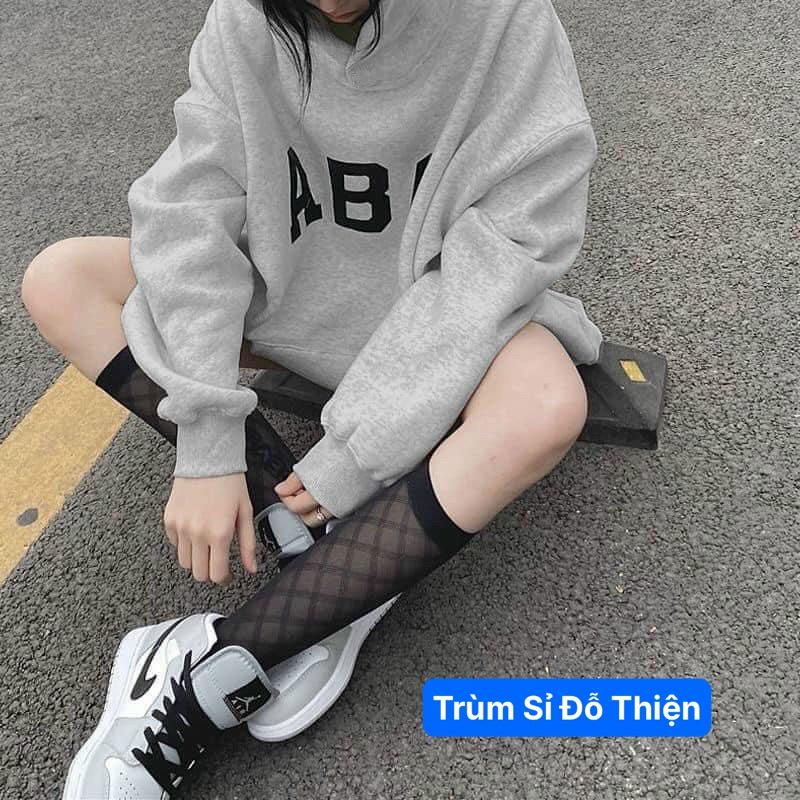 Áo hoodie ABC số 7 Unisex form rộng 2 màu khoác dành cho nam nữ sweater bigsize mặc nhà đi học chơi du lịch mẫu mới 2022